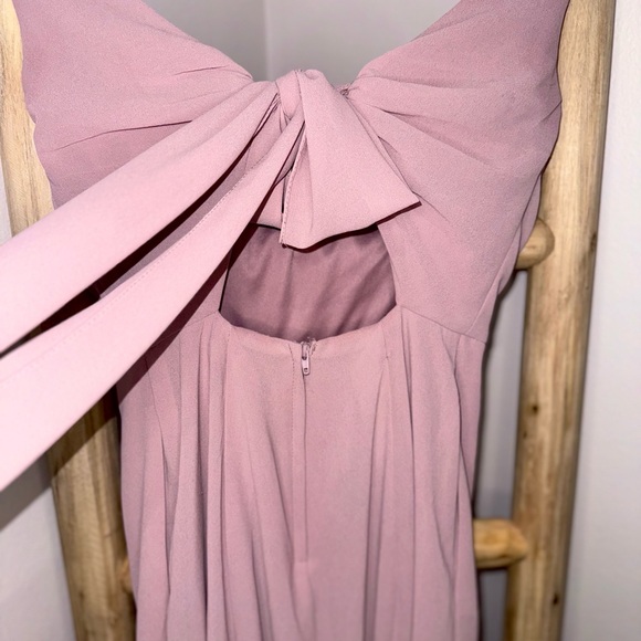 Davids Bridal chiffon tank scoop neck dress size 0  STYLE# F20535 - Picture 6 of 7